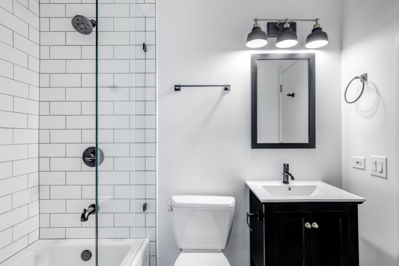 Black Fixtures in Modern Bathroom
